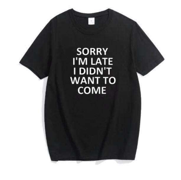 Sorry I'm Late Y2K T-Shirt - Cute Tops for Coquette & Grunge Aesthetic