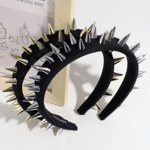 Spiky Headband for Y2K Fashion: Cute Tops & Grunge Aesthetic Vibes