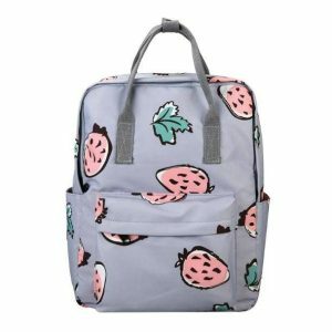 Strawberry Backpack: Y2K Fashion Essential for Coquette & Grunge Aesthetics