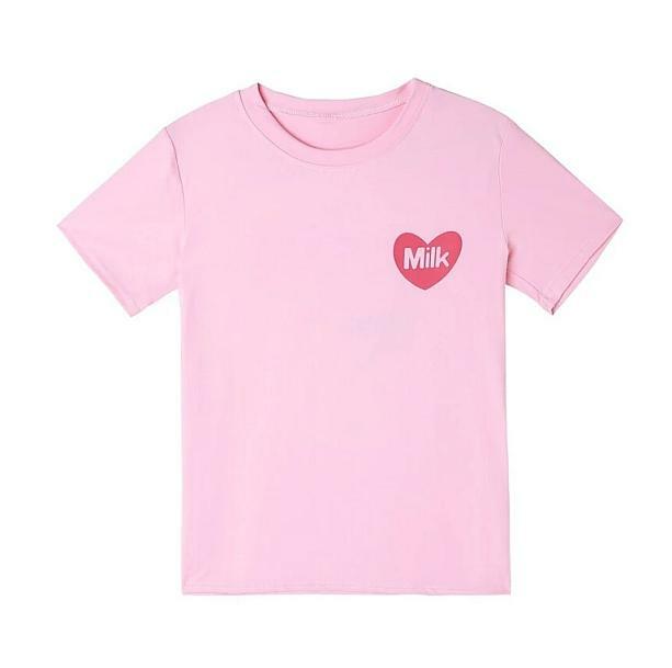 Strawberry Milk Box Tee - Y2K Aesthetic Cute Top for Coquette & Grunge Styles