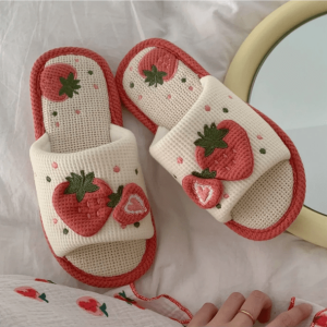 Strawberry Slippers: Y2K Fashion Cute Tops & Coquette Aesthetic Vibes