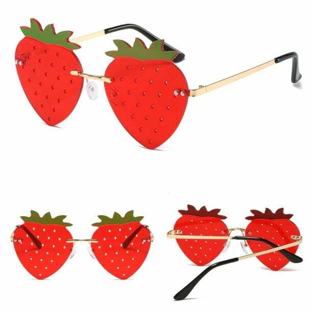 Strawberry Sunglasses: Y2K Fashion Accessory for Cute Aesthetic Looks