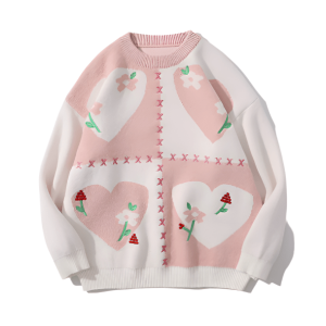 Sweet Vibes Y2K Sweater: Coquette Aesthetic & Grunge Style Top