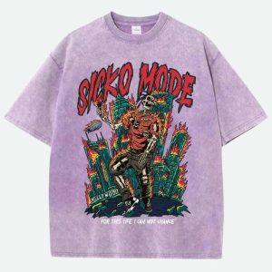 Travis Scott Sicko Mode Y2K Tee - Grunge Aesthetic & Cute Tops