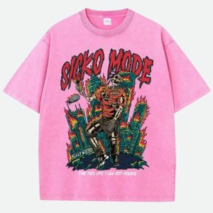 Travis Scott Sicko Mode Y2K Tee - Grunge Aesthetic & Cute Tops