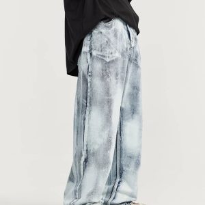 Trendy Acid Wash Jeans for Y2K Fashion: Grunge & Coquette Aesthetic