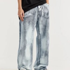 Trendy Acid Wash Jeans for Y2K Fashion: Grunge & Coquette Aesthetic