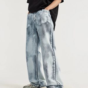 Trendy Acid Wash Jeans for Y2K Fashion: Grunge & Coquette Aesthetic