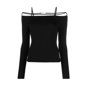 Trendy Off Shoulder Long Sleeve Top - Y2K Fashion & Grunge Aesthetic