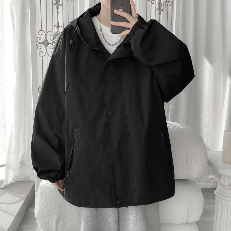 Trendy Oversized Windbreaker Jacket - Y2K Aesthetic & Grunge Style