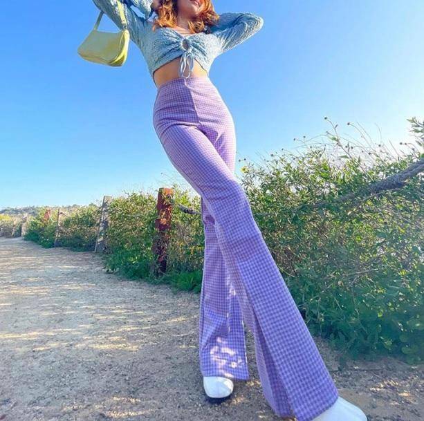 Trendy Purple Y2K Pants for Coquette & Grunge Aesthetic Outfits