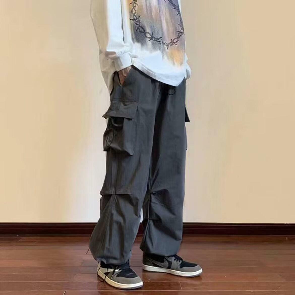 Trendy Y2K Drawstring Cargo Pants for Grunge & Coquette Aesthetic