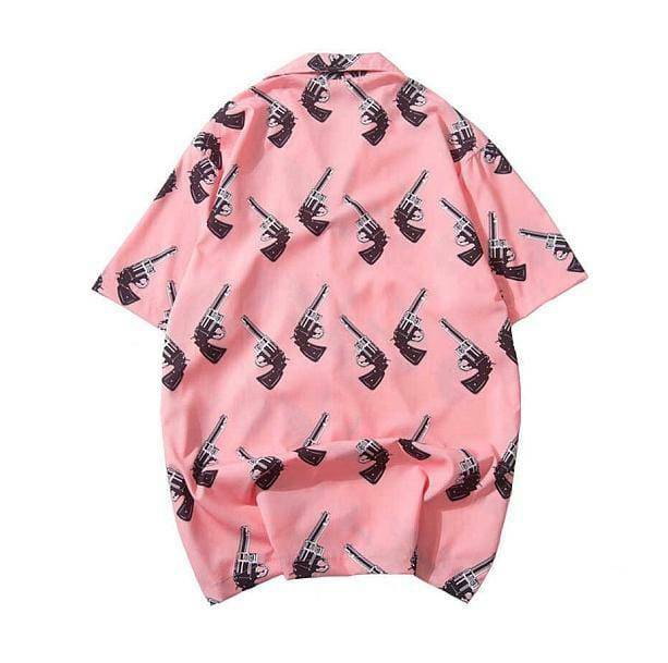 Vaporwave Aesthetic Pink Gun Tee - Y2K Fashion & Cute Tops