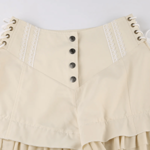 Vintage Coquette Y2K Cargo Skirt - Cute Pastel Goth Aesthetic Outfit