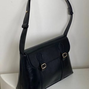 Vintage Faux Leather Messenger Bag - Y2K Aesthetic, Grunge Style, Cute Tops