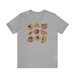 Vintage Peaches Y2K T-Shirt - Cute Tops for Coquette & Grunge Aesthetic