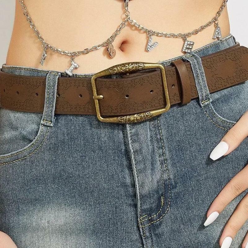 Vintage Y2K Belt: Grunge Aesthetic & Coquette Style Accessory