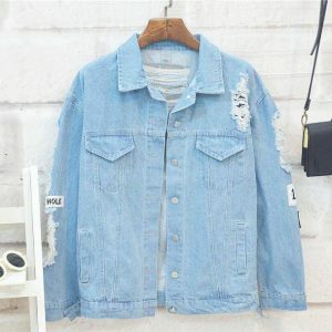 Where Is My Mind Y2K Jean Jacket - Grunge Aesthetic & Cute Tops