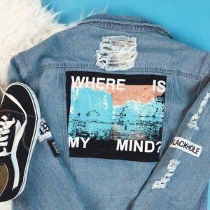 Where Is My Mind Y2K Jean Jacket - Grunge Aesthetic & Cute Tops