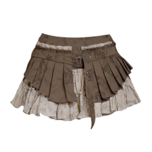 Woodland Cargo Skirt: Y2K Fashion Meets Grunge Aesthetic & Cute Tops