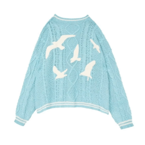 Y2K Aesthetic 90s Baby Sweater - Cute Tops for Coquette & Grunge Styles