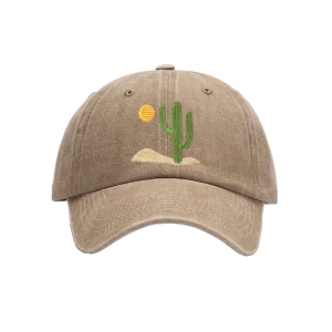 Y2K Aesthetic Cactus Baseball Cap - Cute Tops for Grunge & Coquette Styles