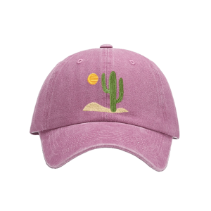 Y2K Aesthetic Cactus Baseball Cap - Cute Tops for Grunge & Coquette Styles