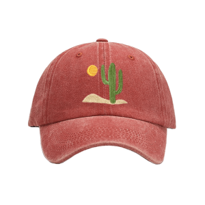 Y2K Aesthetic Cactus Baseball Cap - Cute Tops for Grunge & Coquette Styles