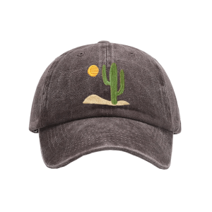 Y2K Aesthetic Cactus Baseball Cap - Cute Tops for Grunge & Coquette Styles