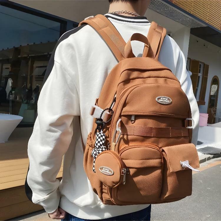 Y2K Aesthetic Casual School Backpack with Extra Pockets for Trendy Outfits