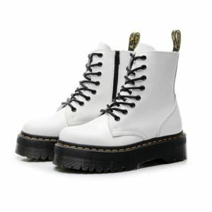 Y2K Aesthetic Chunky Boots for Grunge, Coquette, and Pastel Goth Styles