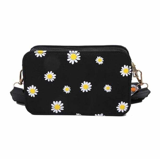 Y2K Aesthetic Daisy Flower Handbag - Cute Pastel Goth & Coquette Style