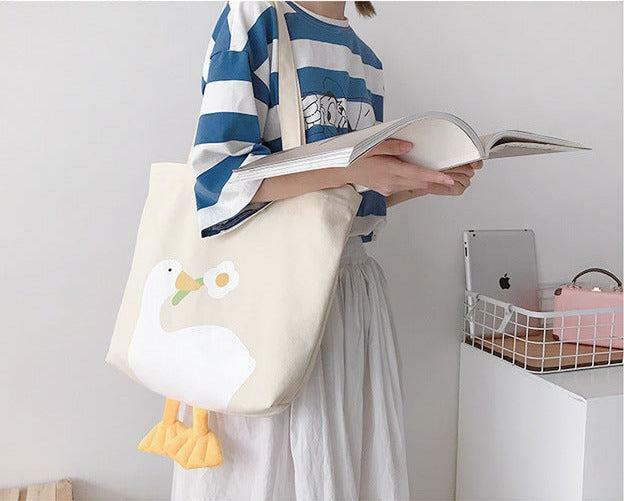 Y2K Aesthetic Duck Cloth Bag - Cute Pastel Goth & Grunge Style Accessory