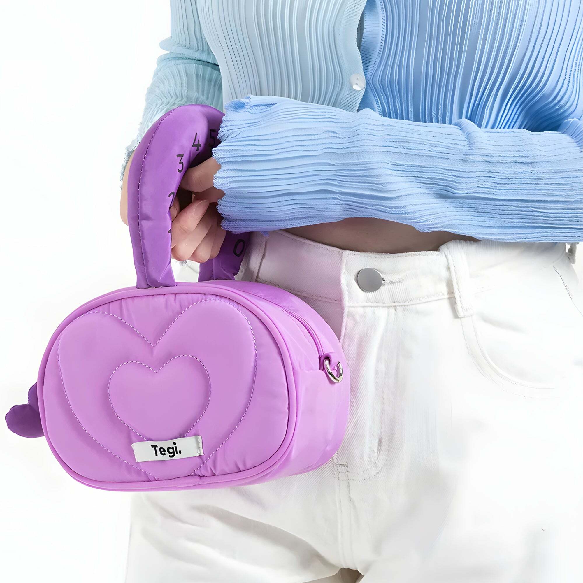 Y2K Aesthetic Heart Puffer Handbag - Cute Grunge & Coquette Style