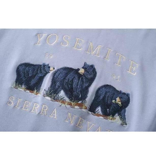 Y2K Aesthetic Nevada Bear Sweatshirt: Cute Tops for Grunge & Coquette Styles