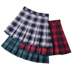 Y2K Aesthetic Plaid Skirt: Grunge & Coquette Style for Trendy Outfits