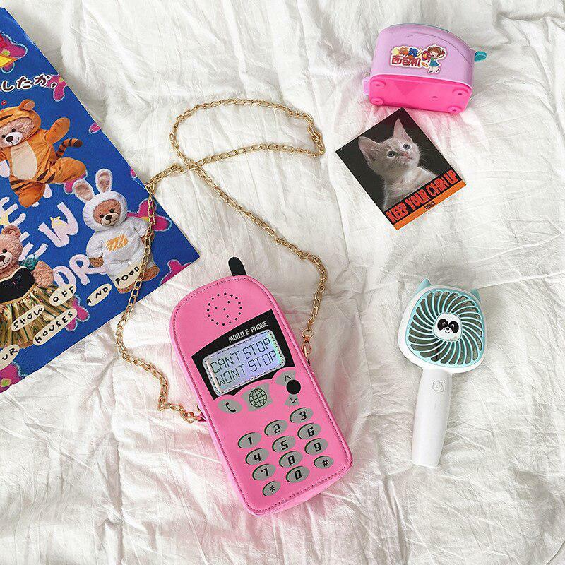 Y2K Aesthetic Retro Mobile Phone Handbag - Cute Coquette & Grunge Style