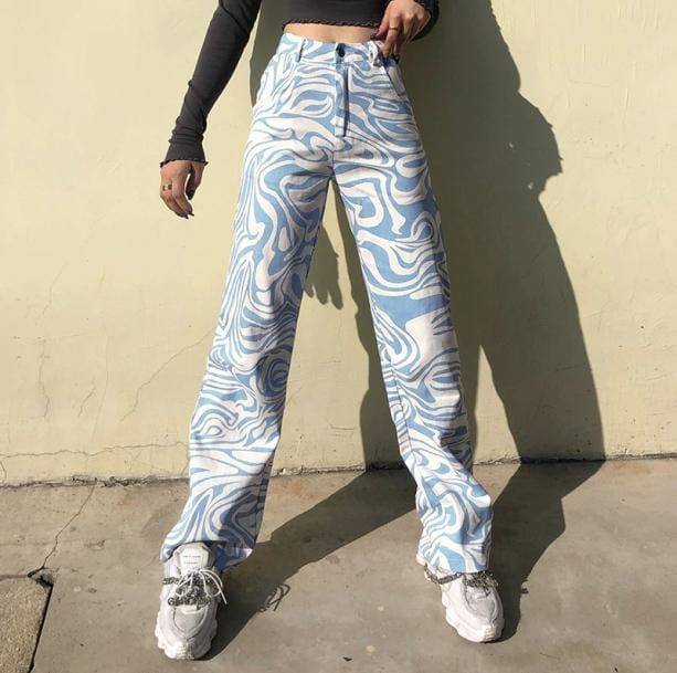 Y2K Aesthetic Wavy Pants: Grunge & Coquette Styles for Trendy Looks