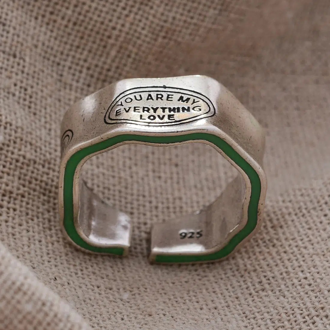 Y2K Aesthetic 'You Are My Everything' Ring - Cute Pastel Goth Jewelry