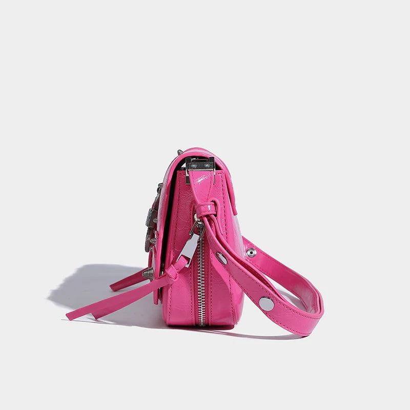 Y2K Candy Belted Baguette Bag - Cute Pastel Goth & Coquette Aesthetic