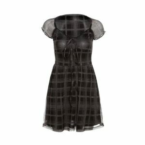 Y2K Coquette Aesthetic Mini Dress - Cute Tops & Grunge Style Fusion