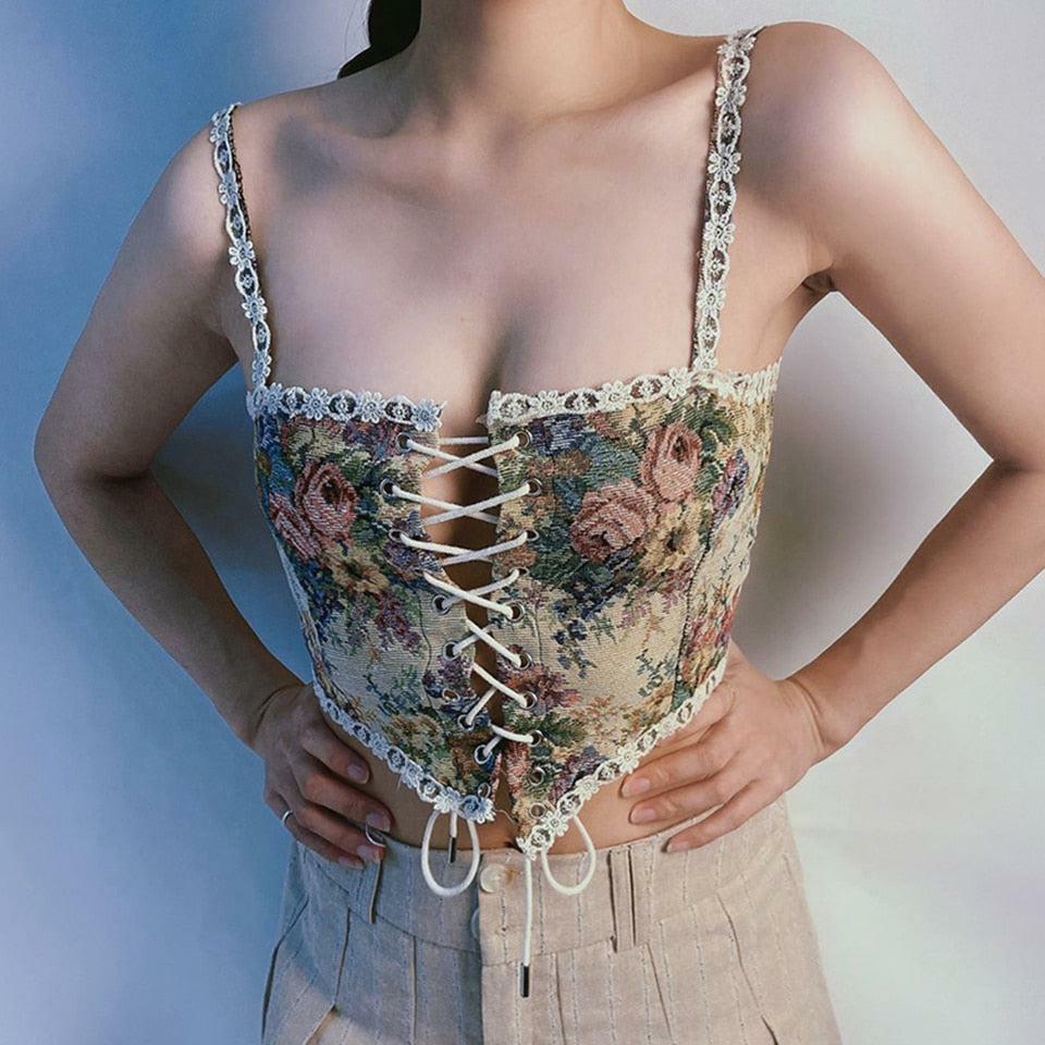 Y2K Corset Top: Coquette Aesthetic Meets Grunge Style for Trendy Looks