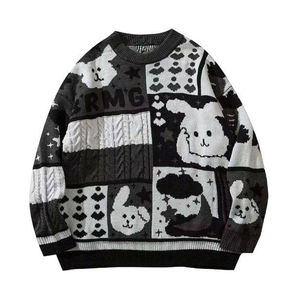 Y2K Cute Bunny Sweater - Coquette Aesthetic & Grunge Style Top