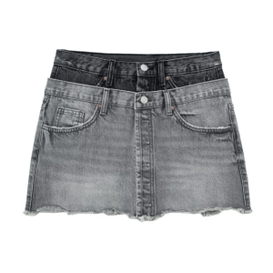 Y2K Dark Denim Mini Skirt - Grunge Aesthetic & Cute Tops Essential