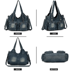 Y2K Denim Bag: Trendy Grunge Aesthetic & Coquette Style Essential