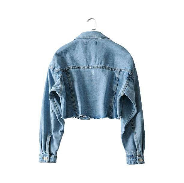 Y2K Fashion 90s Jean Jacket - Grunge Aesthetic & Cute Tops Style