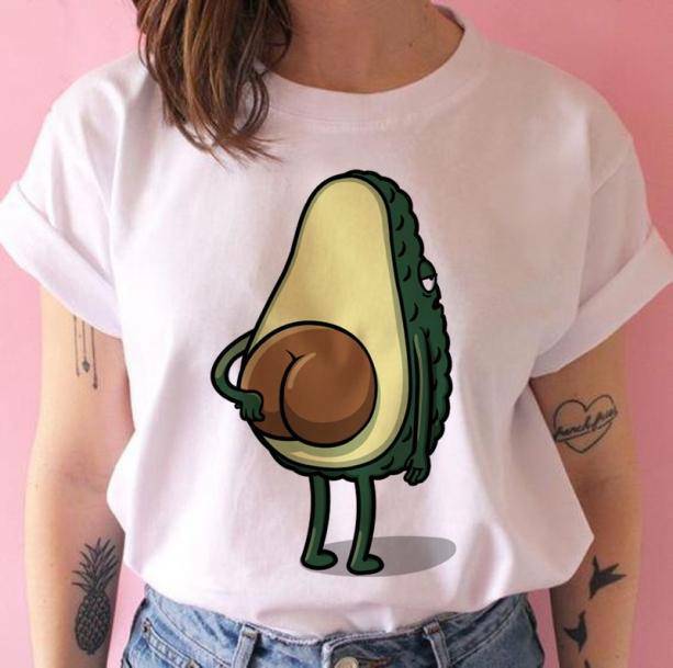 Y2K Fashion Avocado Ass T-Shirt - Cute Tops for Coquette & Grunge Aesthetic