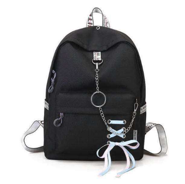 Y2K Fashion Backpack with Chain - Grunge Aesthetic & Cute Tops Style