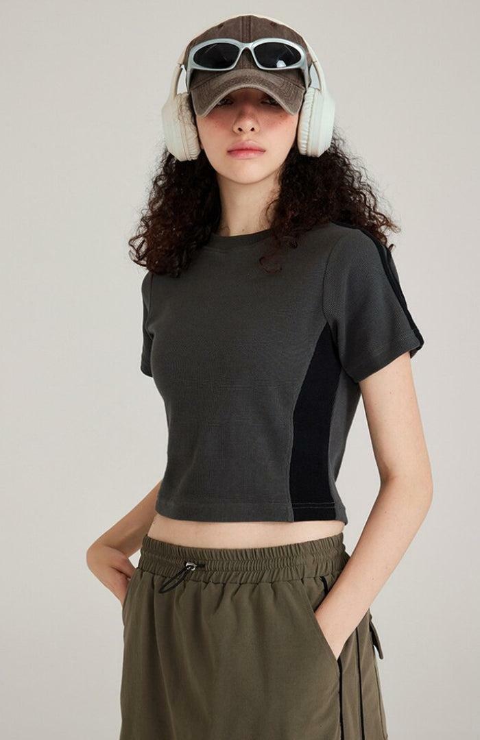 Y2K Fashion Basic Cropped Tee - Cute Tops for Coquette & Grunge Aesthetic