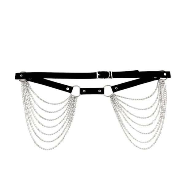 Y2K Fashion Belt with Waist Chain - Grunge Aesthetic & Coquette Style